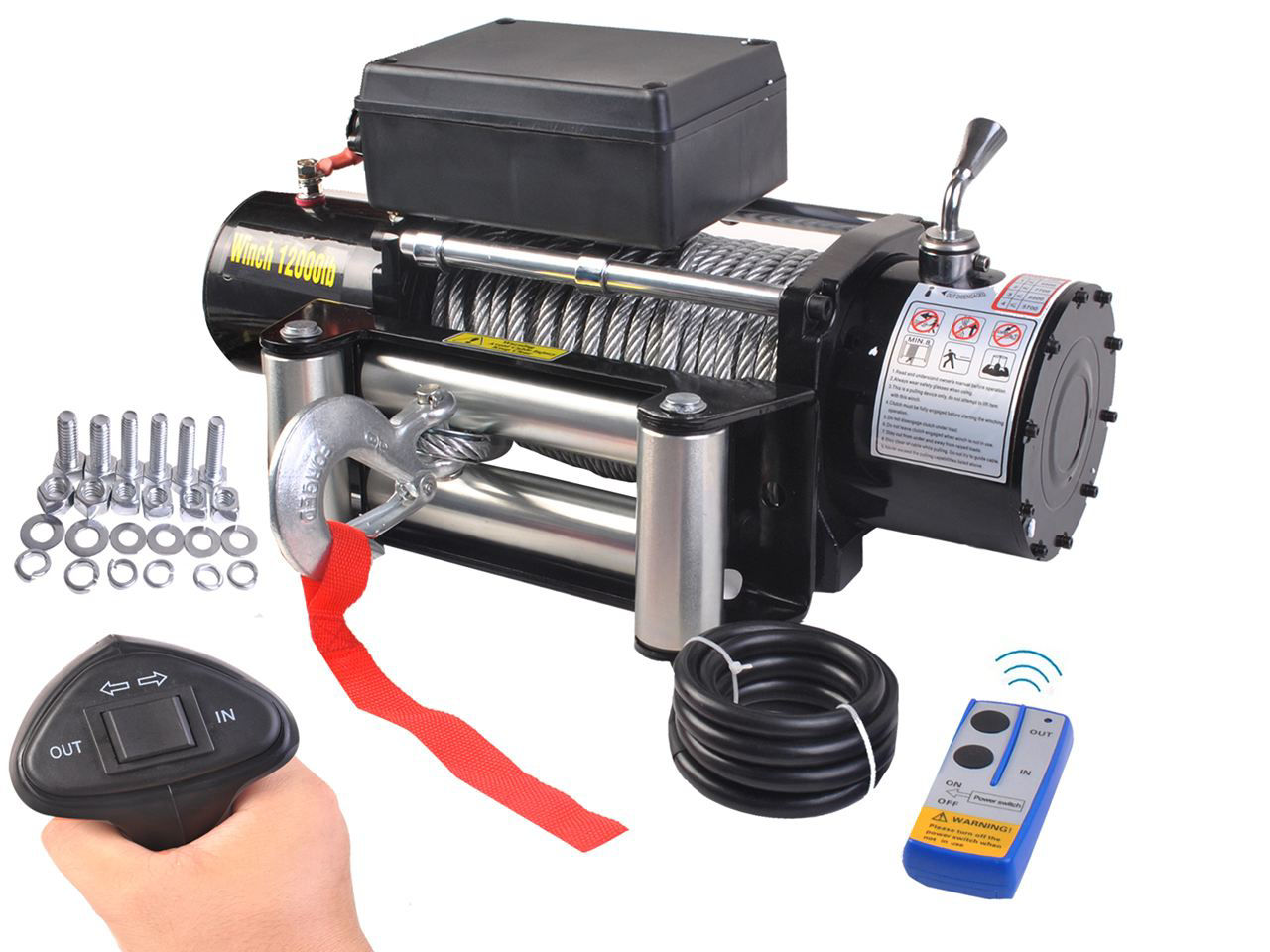 Convenience Boutique / 12000 Lbs 12V Electric Recovery Winch Truck