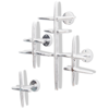 Picture of 2 Wall Mounted Clothes Hooks Set Coat Rack Hat Hanger Aluminum Silver