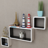 Picture of Floating Wall Shelves - White 3 pcs
