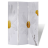 Picture of 3-Panel Room Divider Folding Double Sided Screen Flower Print 47.2" x 70.9"