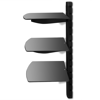 Picture of 3-tier Wall Mounted Glass DVD Shelf Black