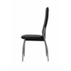 Picture of 4 Dining chairs chrome black leather
