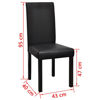 Picture of 4 x Dining chairs black leather
