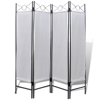 Picture of 4-Panel Room Divider Privacy Folding Screen White 5' 3" x 5' 11"