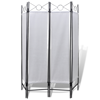 Picture of 4-Panel Room Divider Privacy Folding Screen White 5' 3" x 5' 11"
