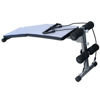 Picture of Adjustable Folding Ab Decline Sit Up Bench With Resistance Bands - Gray and Black