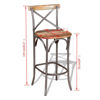 Picture of Bar Chair Solid Reclaimed Wood 17.7"x17.7"x43.3"