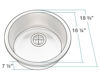 Picture of Bar Sink Circular - Stainless Steel