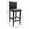 Picture of Bar Stools 2 pcs Artificial Leather Black