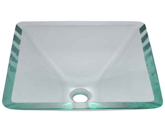 Picture of Bathroom Glass Sink Square-Shaped Vessel