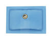 Picture of Bathroom Glass Undermount Sink Rectangular - Blue Frosted
