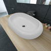 Picture of Bathroom Luxury Ceramic Basin Oval-shaped Sink 24.8" x 16.5" - White