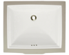 Picture of Bathroom Rectangular Porcelain Undermount Sink