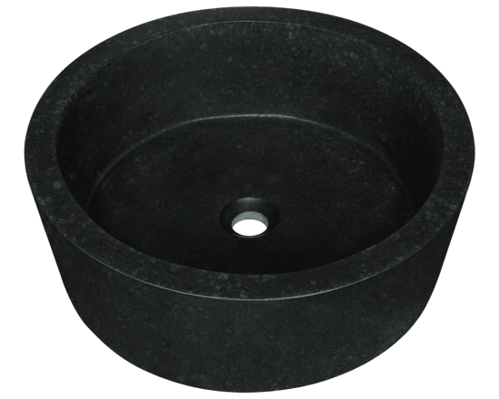 Picture of Bathroom Sink Honed Basalt Black Granite Vessel