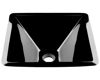 Picture of Bathroom Sink Square-Shaped Vessel - Dark Colored Glass