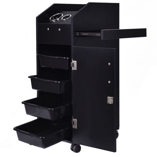 Picture of Beauty Salon Spa Rolling Trolley with Storage Trays