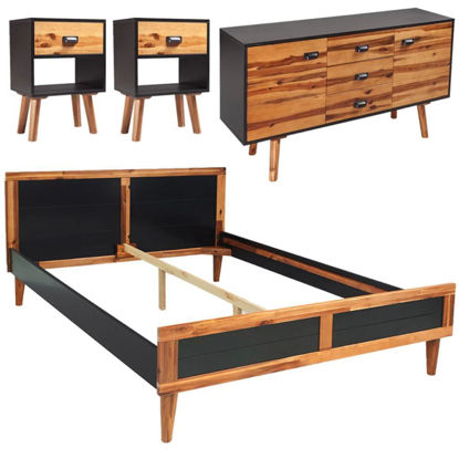 Picture of Bedroom Furniture Set 70" - Solid Acacia Wood 4pc