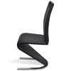 Picture of Cantilever Dining Chairs 6 pcs Artificial Leather Black