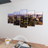 Picture of Canvas Wall Print Set Birds Eye View of New York Skyline 79" x 39"