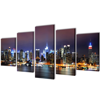 Picture of Canvas Wall Print Set Colorful New York Skyline 79" x 39"