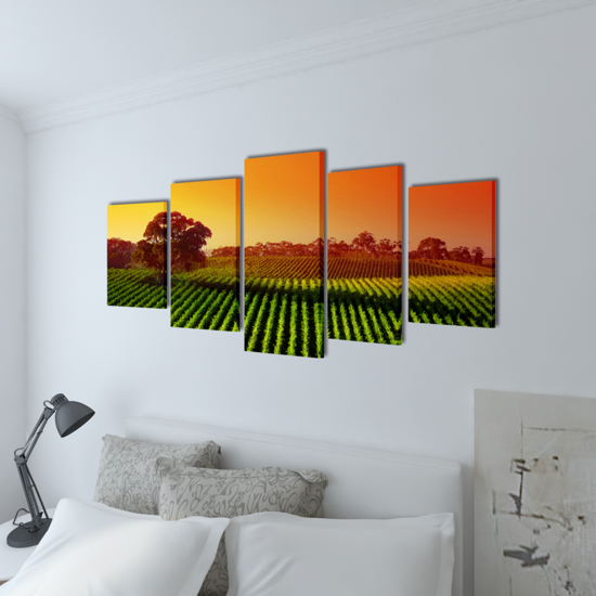 Picture of Canvas Wall Print Set Fields 39" x 20"