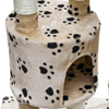 Picture of Cat Tree Cuddles XL 90" - 102" Beige with Paw Prints Plush