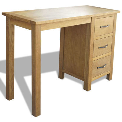 Picture of Office Desk with Drawers - Oak