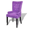 Picture of Dining Armchair - Velvet-Coated Purple