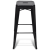 Picture of Dining Bar Chair High Stool Square - 2 pcs Black