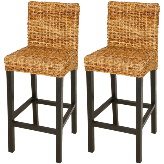 Picture of Dining Bar Stool - 2 pcs Abaca Brown