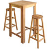 Picture of Dining Bar Table and Stool Set - 3 pc Solid Acacia Wood