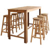 Picture of Dining Bar Table and Stool Set - 7pc Solid Acacia Wood