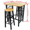 Picture of Dining Bar Table and Stool Set - Wood and Steel