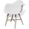 Picture of Dining Chair with Armrests and Beech Wood Legs - White 4 pc