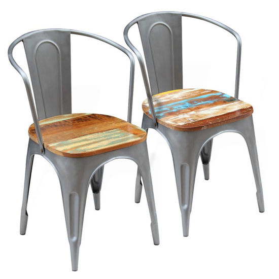 Picture of Dining Chairs 2 pcs Solid Reclaimed Wood 20"x20.5"x31.5"