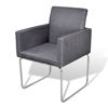 Picture of Dining Chairs 4 pcs Fabric Dark Gray