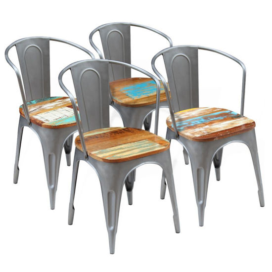 Picture of Dining Chairs 4 pcs Solid Reclaimed Wood 20"x20.5"x31.5"