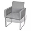 Picture of Dining Chairs 6 pcs Fabric Light Gray