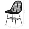 Picture of Dining Chairs 6 pcs Natural Rattan Black