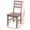 Picture of Dining Chairs 6 pcs Solid Acacia Wood 16.5"x19.3"x35.4"