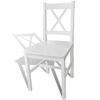 Picture of Dining Chairs 6 pcs Wood White