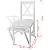 Picture of Dining Chairs 6 pcs Wood White