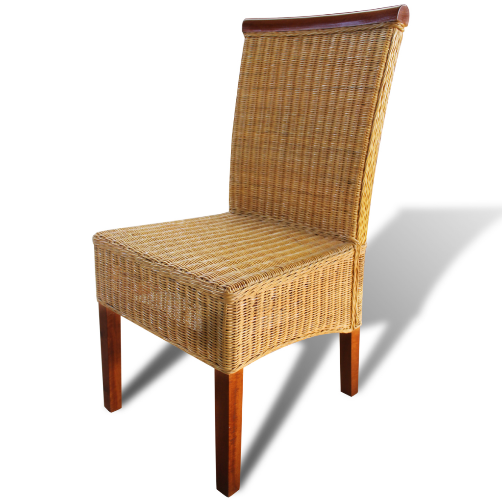 Convenience Boutique / Dining Chairs Brown Rattan - 2 pcs