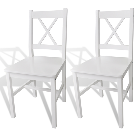 Picture of Dining Chairs Pinewood - 2 pcs White