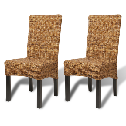 Picture of Dining Chairs Woven - 2 pcs Abaca Brown