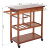Picture of Dining Rolling Trolley Cart Storage with Drawers