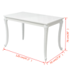 Picture of Dining Table High Gloss 47" - White