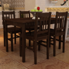 Picture of Dining Table with 4 Chairs - Brown