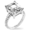 Picture of Engagement Ring Emerald 2 Carat Cubic Zirconia