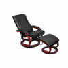 Picture of Electric TV Recliner Massage Chair Black with a footstool